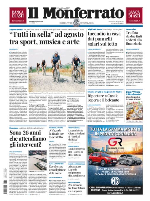 Il Monferrato - Edizione 60 del 07/08/2026
